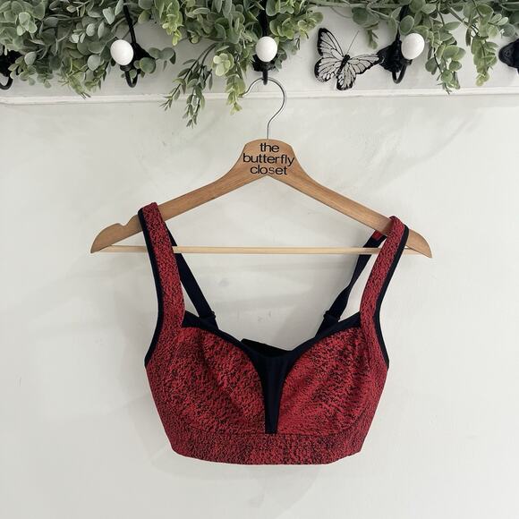 Lululemon Ta Ta Tamer III Power Luxtreme Spray Jacquard True Red Black DD32 - Picture 1 of 3